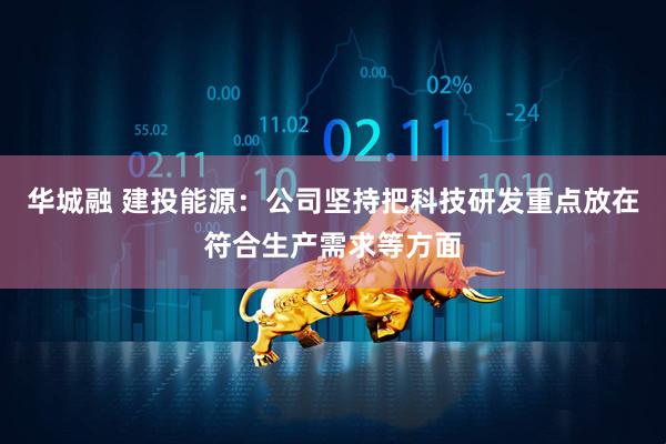 华城融 建投能源：公司坚持把科技研发重点放在符合生产需求等方面